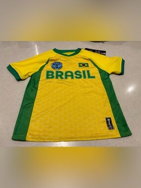 NWT Official FIFA World Cup 2026 Brazil Fan Soccer Jersey Kids Size 10/12